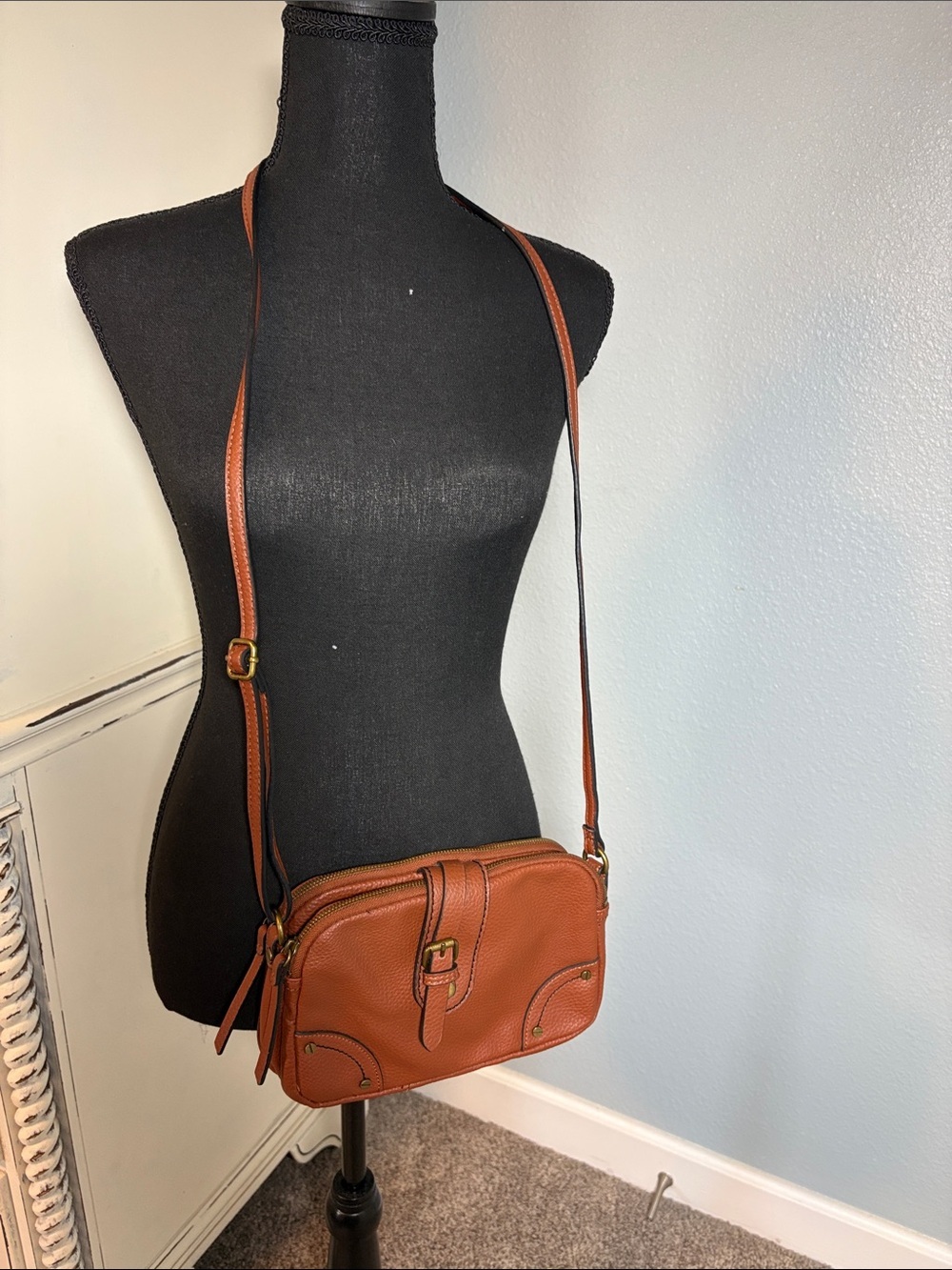 Canyon River Blues Brown Leather Crossbody Bag